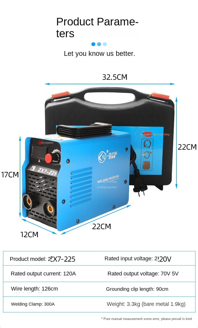 Electric Welding Machine 220V Household Pure Copper Mini Two Phase Electric 255 Welding Portable Household Set