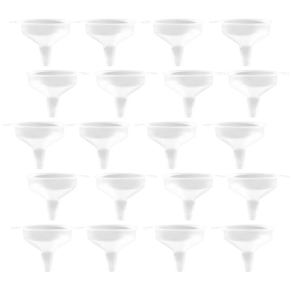 

30Pcs Mini Transferring Funnels Plastic Food Grade Smooth Leak Proof Liquid Filling Funnels for Oils Perfume Shampoo