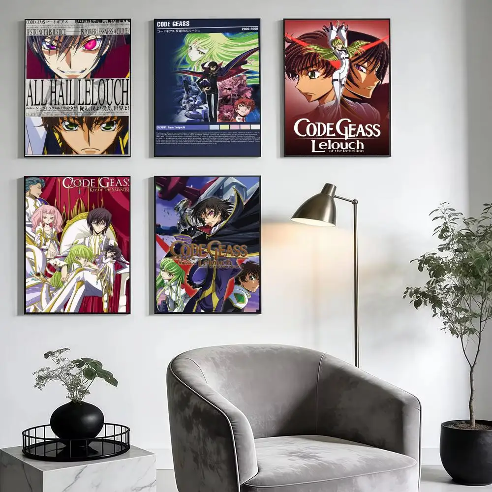 Classic Anime C-Code Geass Poster Modern Minimalist Wall Art Prints for Bedroom Living Room Home Decor Interior Gift