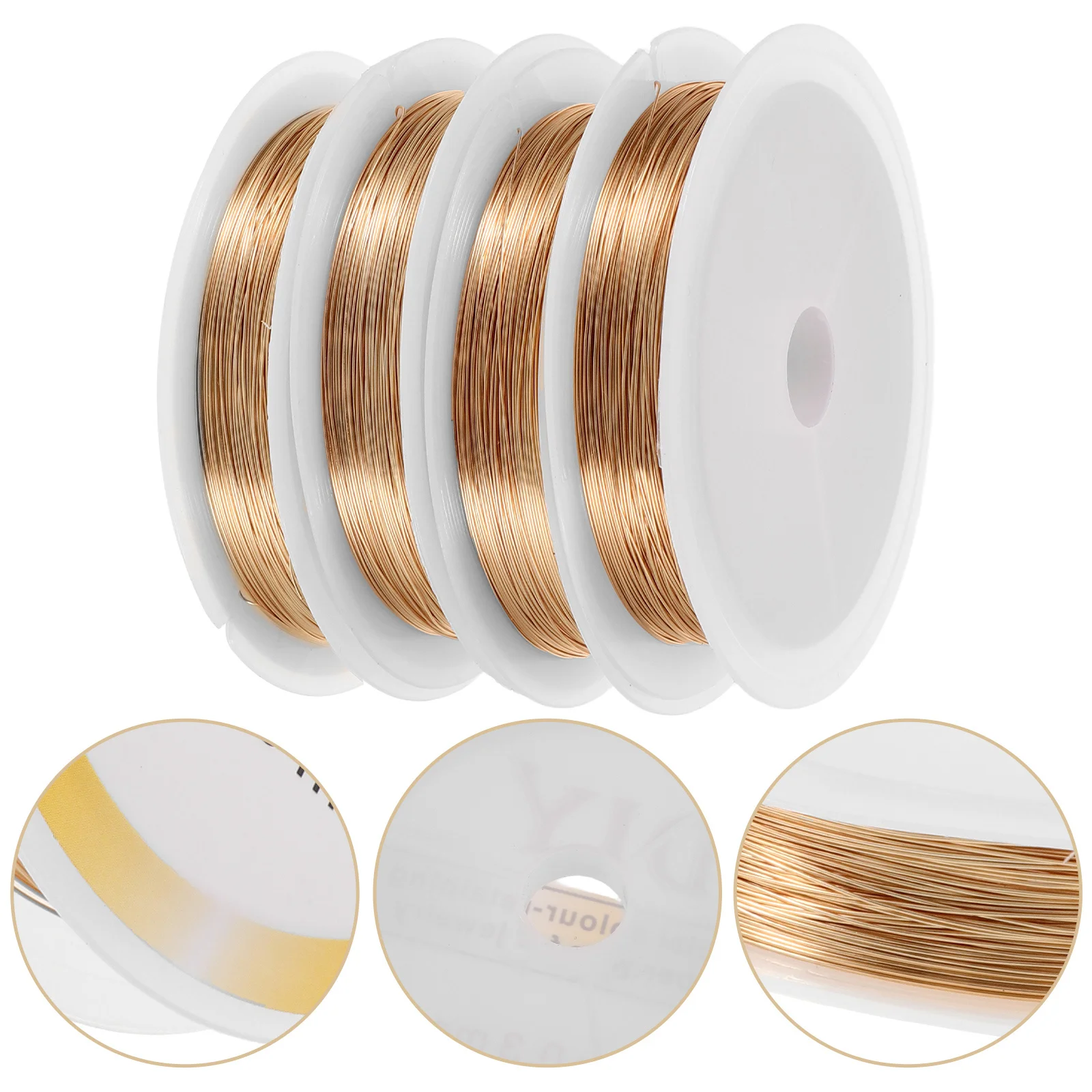 

4Pcs Copper Wire for Jewelry Making Crafting Materials Soft Shaping Beading Wire DIY Bracelet Necklace Earring Supplies