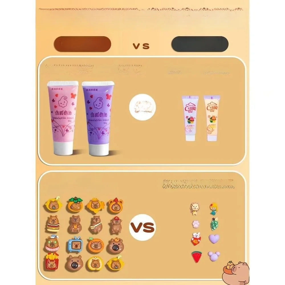 نسخة فاخرة كريمي Guka اليدوية DIY المواد تدفق الرمل Guka ملصقات الفتيات ألعاب أطفال نمط لطيف الحرف اليدوية النقية