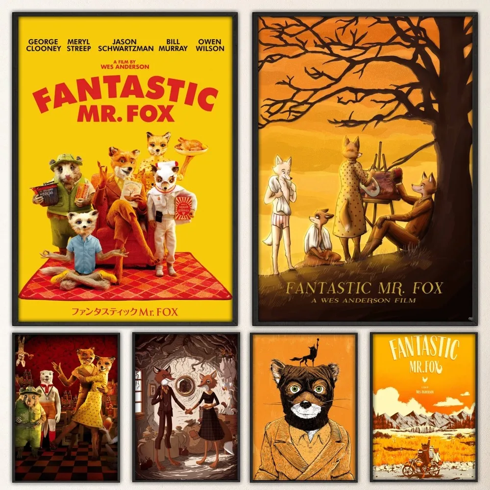 Movie The Fantastic Mr. Fox Poster Prints Poster Wall Painting Bedroom Living Room Wall Bar Restaurant Sticker Small