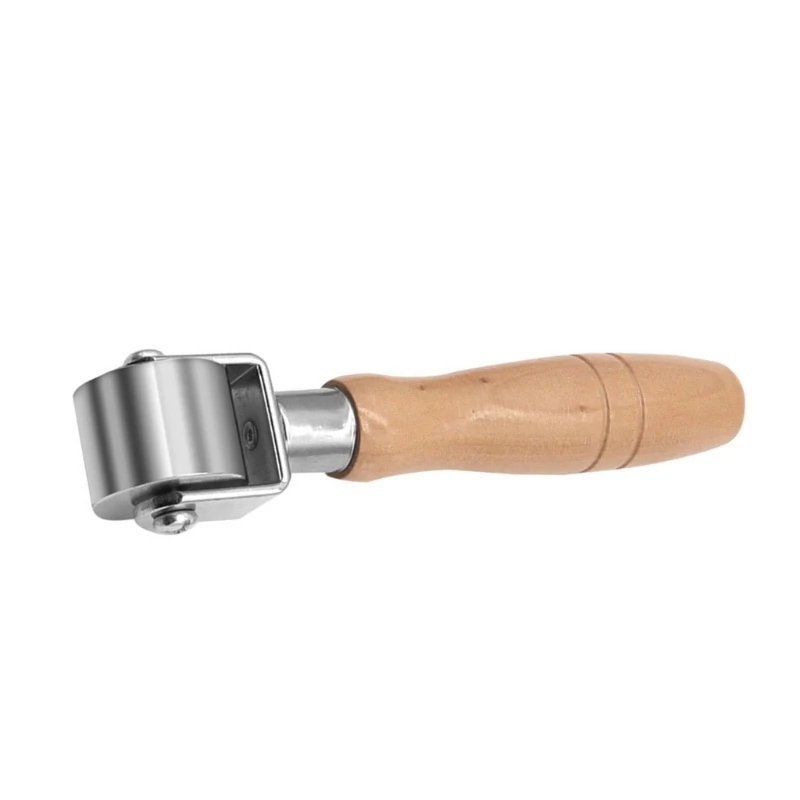 Wood Handle Leather Press Roller 26mm 60mm 100mm Seam Roller Leather Edging Creaser