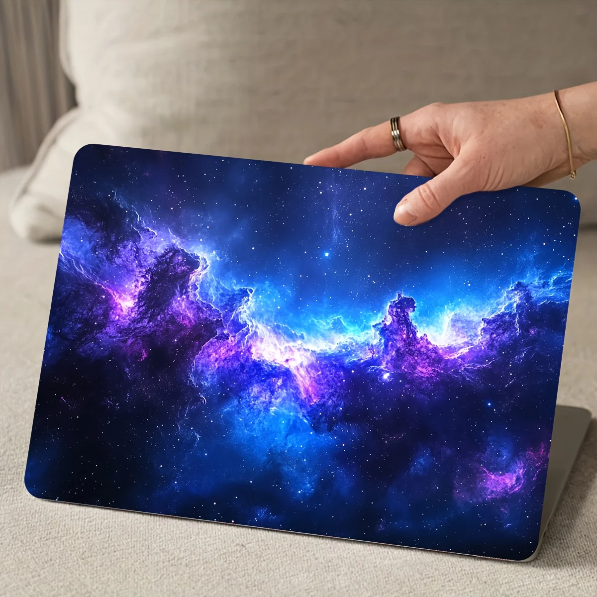 

2-Pack Pattern Laptop Art Sticker Case, Universal Light Beige Waterproof and Scratch Resistant - Suitable for