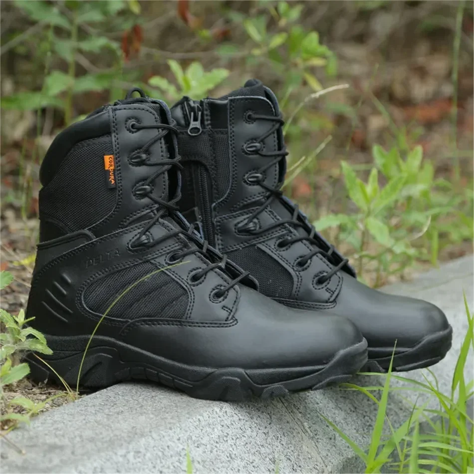 Military Tactical Male Boots Outdoors Climbing Special Force Leather Waterproof Desert Combat Army Work Shoes