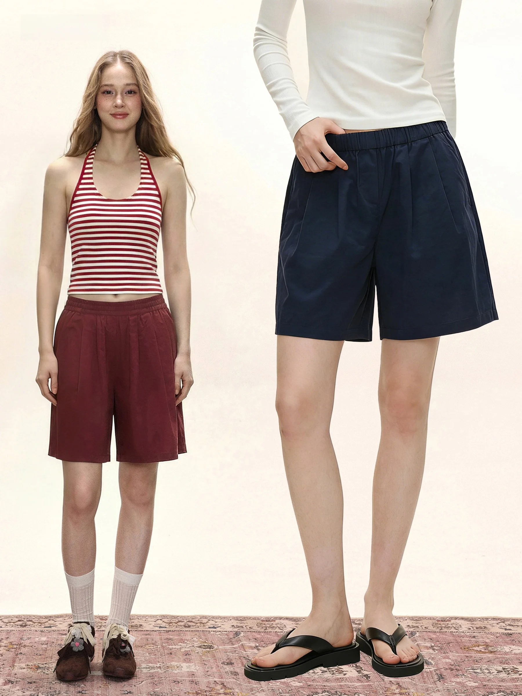 

High Waist A-Line Workwear Pants Women's Summer Design Slimming Short Pants American Style Trendy Commute Straight Leg Pants