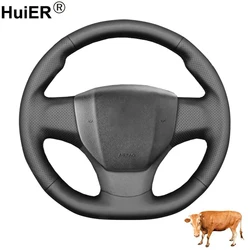 Cow True Leather Hand Sewing Car Steering Wheel Cover For Citroen Jumpy Spacetourer Peugeot Expert Traveller Fiat Scudo 16-22