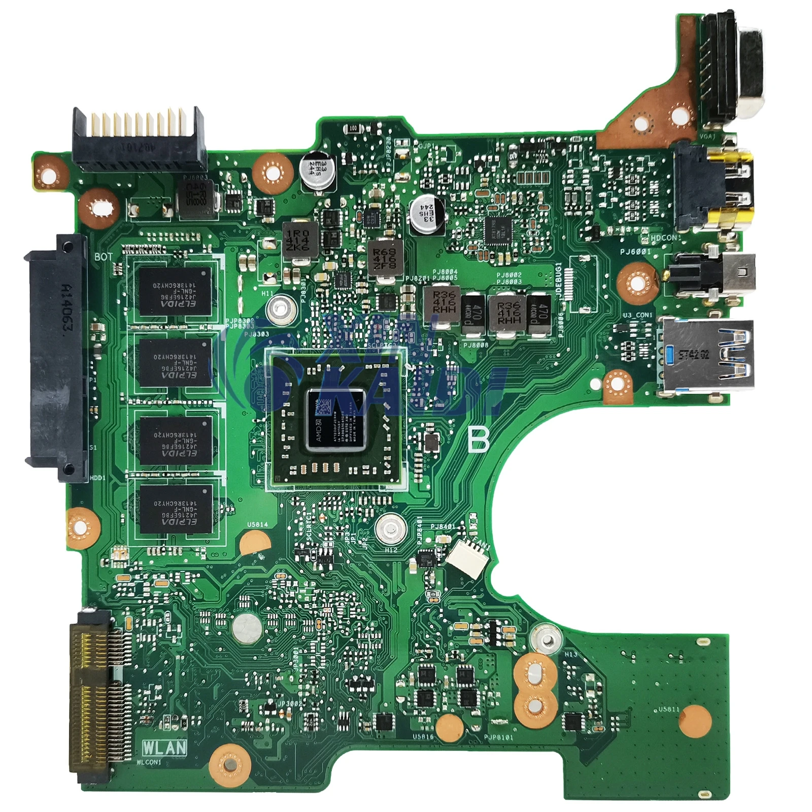 X102BA Mainboard For ASUS X102BA X102B Laptop Motherboard A4-1200 CPU 2G/4G memory 100% Test work