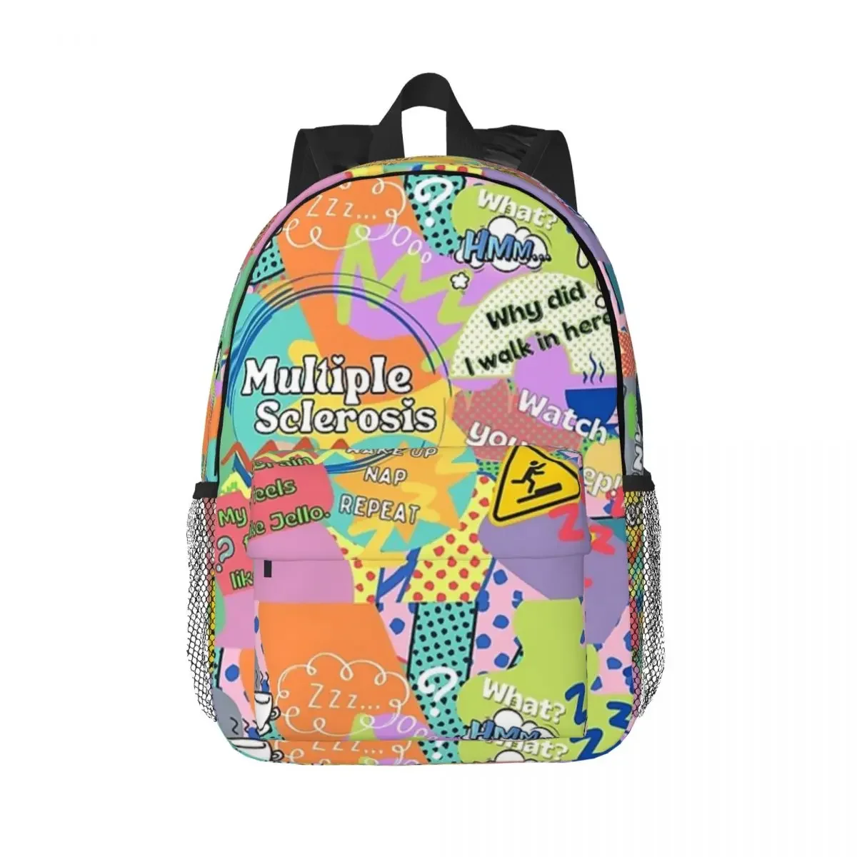 Funny Multiple Sclerosis Pop Art Backpacks Boys Girls Bookbag Students School Bags Laptop Rucksack Shoulder Bag Large Capacity