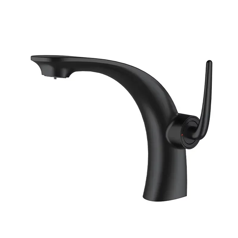 2025 New Modern Single Hole Brass Basin Faucet Bathroom High Quality Hot and Cold Water Single Handle Metering Faucet