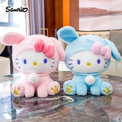 Anime Sanrio Hello Kitty KT Cat Rabbit Stuffed Toys Cute Plush Toys Kawaii Cartoon Dolls Birthday Gift For Kids Baby Girlfriend