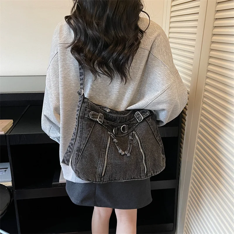 Fashion Denim Tote Bag for Woman Shoulder Bags Versatile Women Crossbody Bags Large Capacity Designer Bags Purse and Handbags