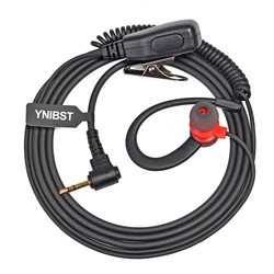 1 Pin 2.5mm Earpiece Headset for Motorola Talkabout T200 T260 T600 MH230R MR350R Walkie Talkie with G Shape Ear-Hook and PTT mic