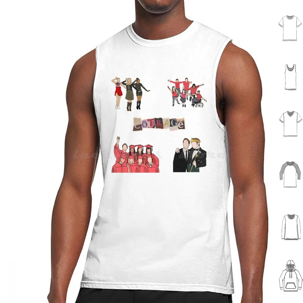 Glee Mini Sticker / Magnet Pack Set 2 Tank Tops Print Cotton Glee Glee Cast Glee Tv Show Puck Noah Puckerman Mark Salling