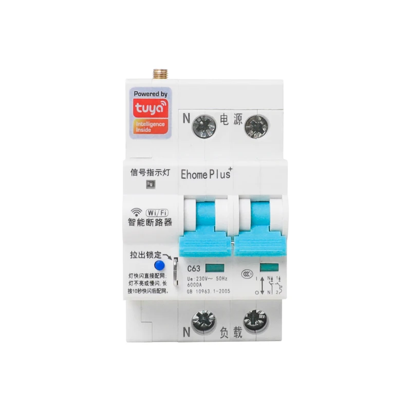 Ac smart electric single phase miniature circuit breakers 2 ploes 4 pole 32 a 63 100 amp distribution box wifi mcb prices switch