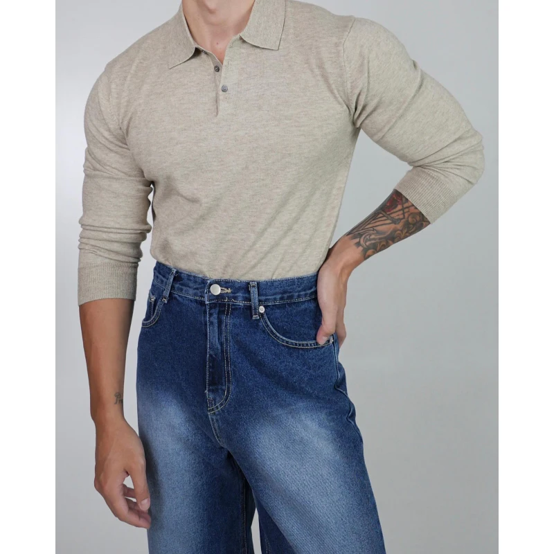 Forze speciali Maglia irt Muscle Uomo High End Slim Lungo Sve T-shirt con colletto Hard Man Paul irt Youth Leisure Fas...