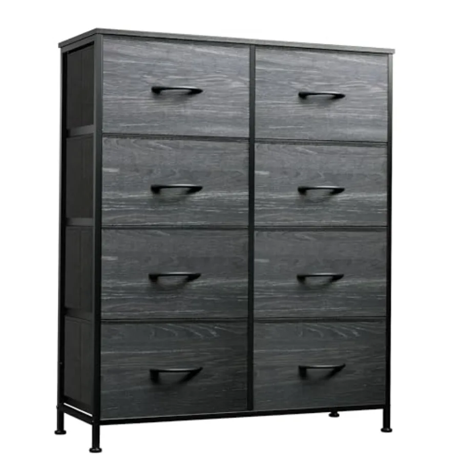 

Tall Fabric Dresser with 8 Drawers for Bedroom Storage Tower with Fabric Bins Double Dressers Chest of Drawers for Closet Livin