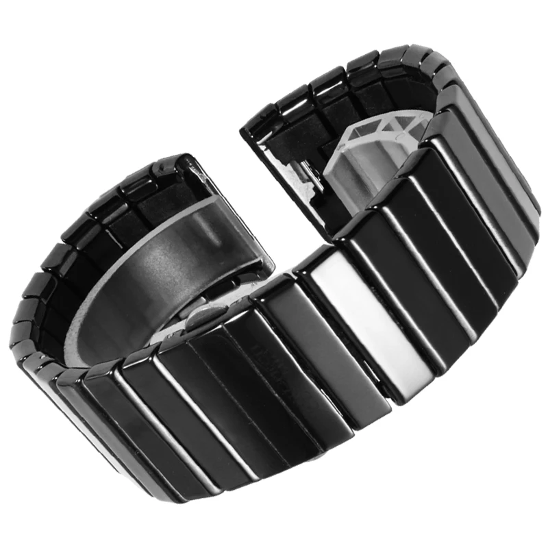 Quality Ceramic Watchband Suitable For Rado Black Diamond Ceramic Wristwatch MenWome Replacement Chain Accessories 27 35mm