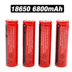 2025 18650 Recharable Battery 3.7V 6800 MAh 18650 Rechargeable Lithium-ion Battery 3.7V For LED Flashlights