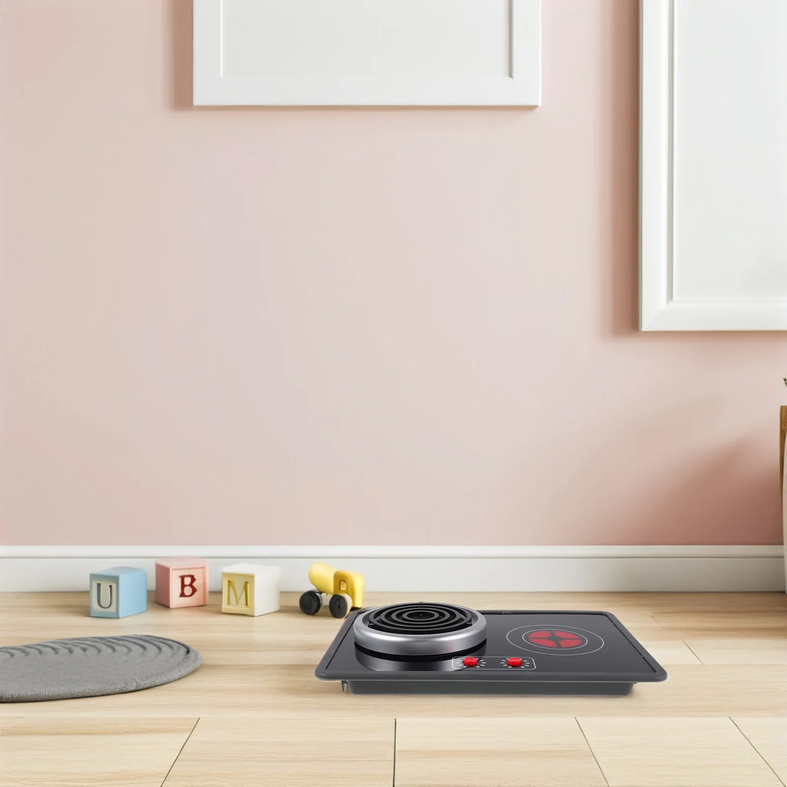 1 conjunto de fogão de cozinha infantil, fogão de indução luminosa, acessório de aparelho de cozinha com som de luz realista