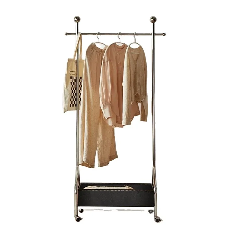 Blue coat rack designer light luxury leather pocket home mobile high-end floor hanger