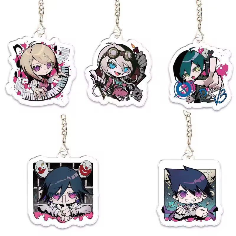 6CM Charm Anime Danganronpa Acrylic Keychain Model Cosplay Characters Ornament Accessories Goods Collection Gifts