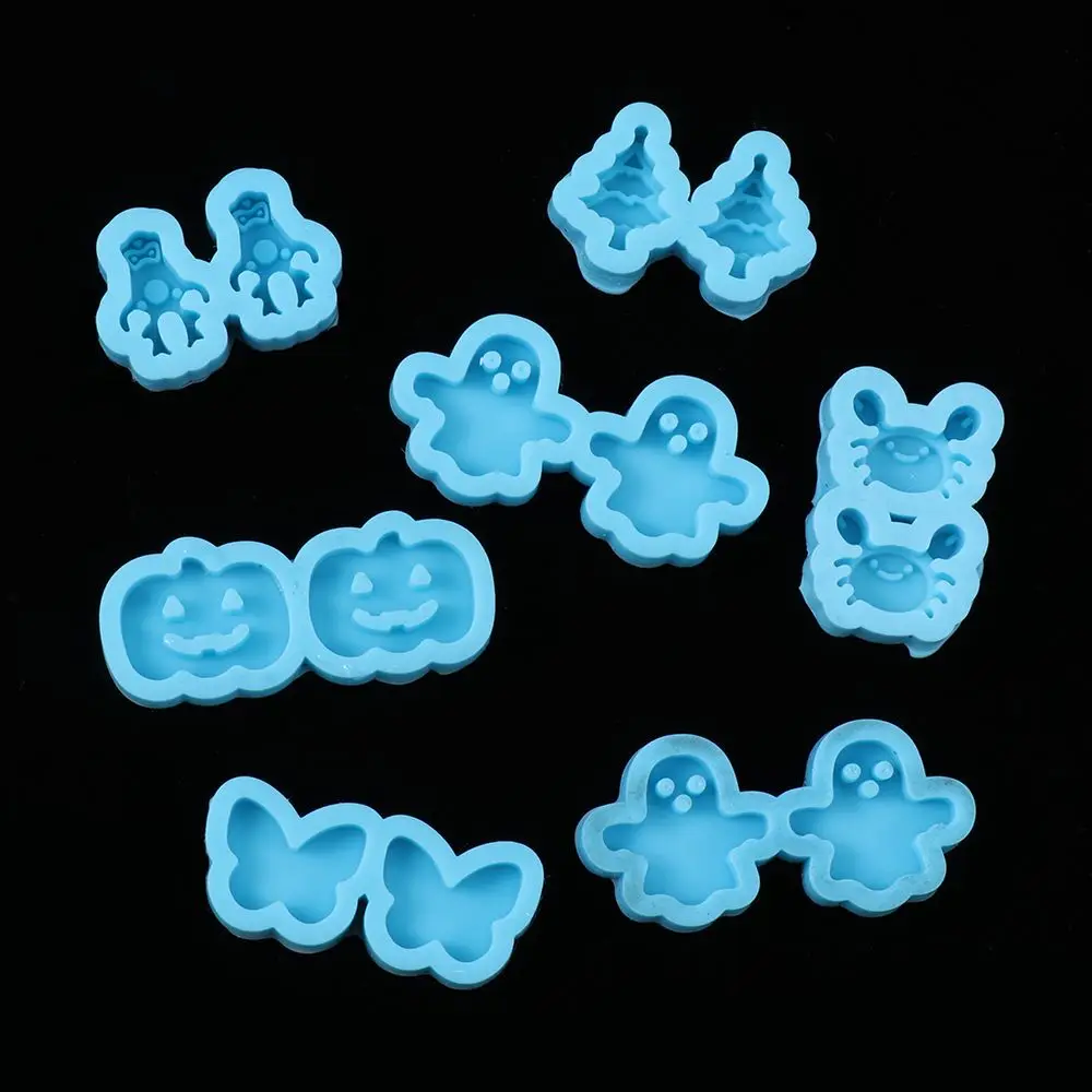 DIY Earrings Resin Mold Merry Christmas Ear Studs Molds UV Epoxy Resin Silicone Mould Handmade Jewelry Making Tools Resin Crafts