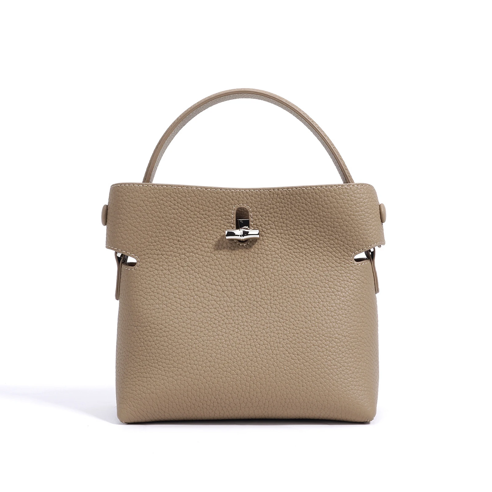 

2025 New Korean Version Women's Bucket Bamboo Knot Bag Crossbody Purses for Teens