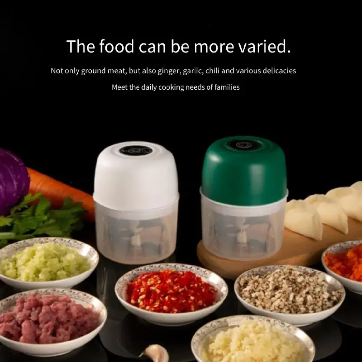 2025new เครื่องบดเนื้ออาหารใบมีดสแตนเลส 5W ผักและผลไม้ Chopper เครื่องบดครัว