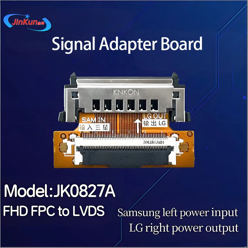 

JK0827A 51P FHD FPC to LVDS LCD Signal transfer board Adapter LCD line interface conversion power conversion for Samsung to LG