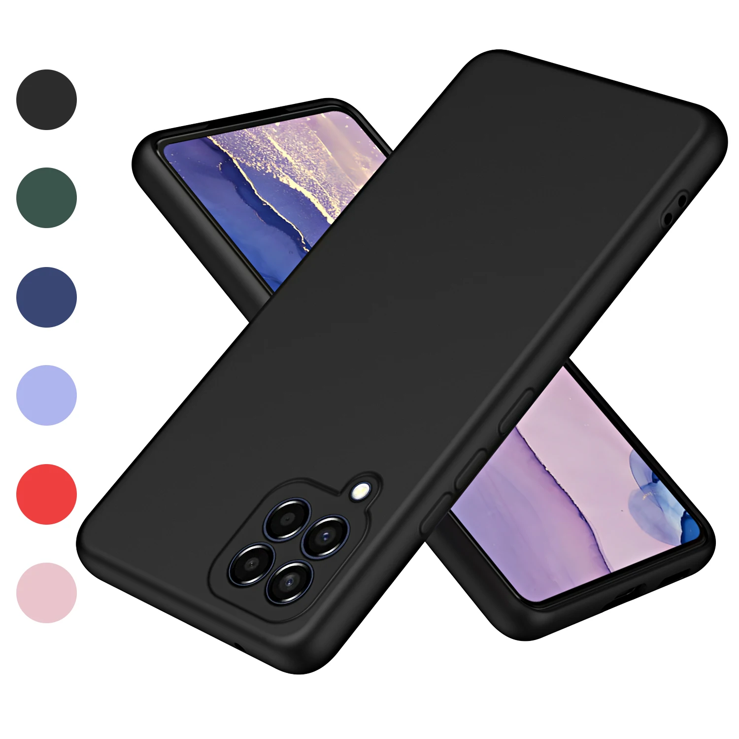 Luxus Original Telefon Fall für Samsung A12 M12 F12 Flüssigkeit Silikon Fundas Für Galaxy A12 4G 5G Kamera Schutzhülle fall – Detail 7