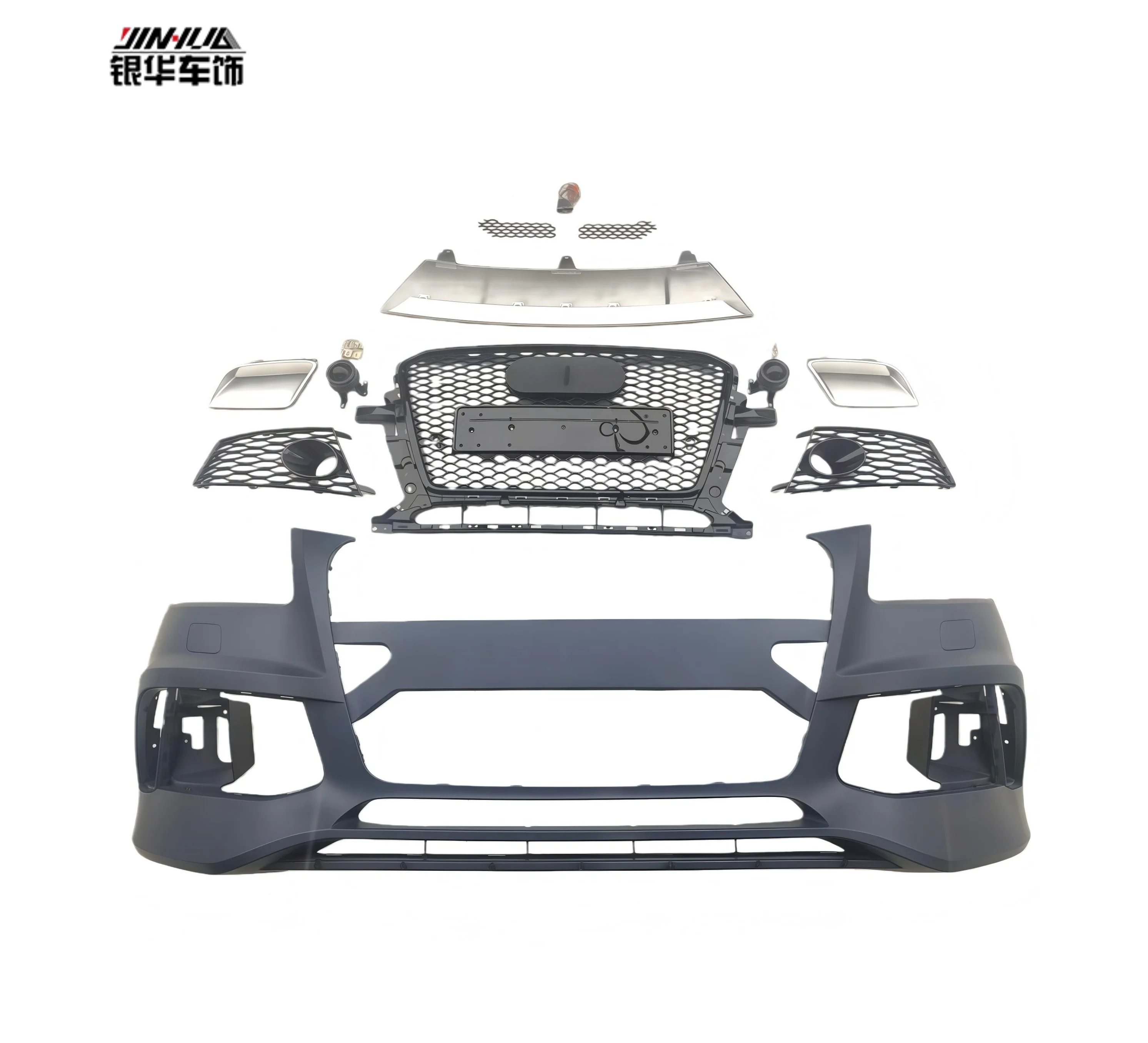 

ForFactory Q5 SQ5 Front Bumper Kit Upgrade RSQ5 Style Look Body Kit With Grille For Audi Q5 SQ5 2013