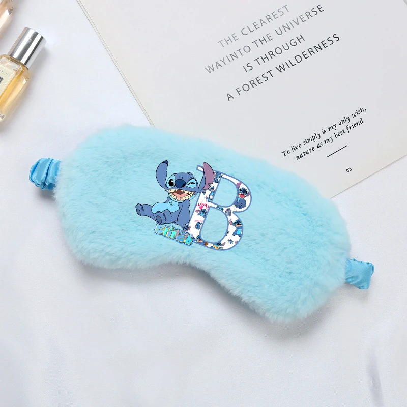 Lilo & Stitch Disney Sleeping Mask Sleeping Blindfold Soft Plush Eye Masks Eye Cover Plush Mask Eyepatch Nap Health Eye Cover