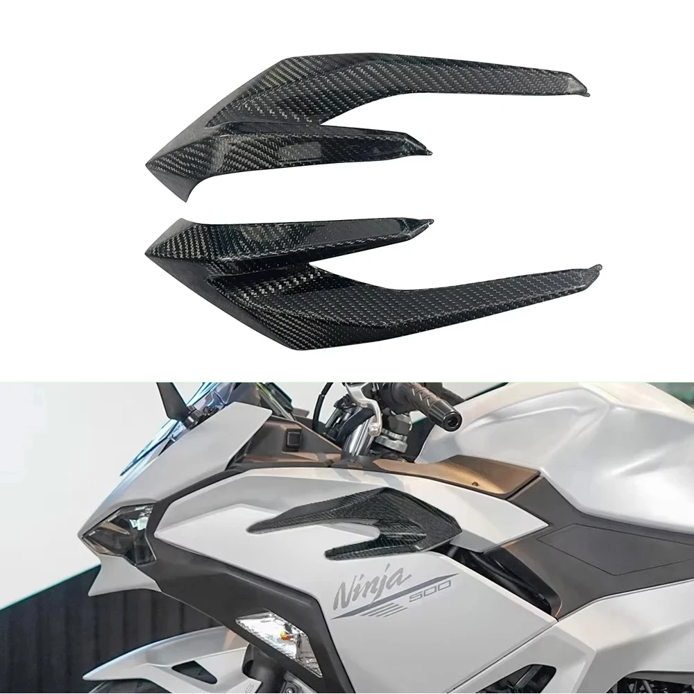 

For Kawasaki Ninja500 Ninja 500 2024 motorcycle carbon fiber spoiler, fuel tank side panel, air intake vent, rectifier cover
