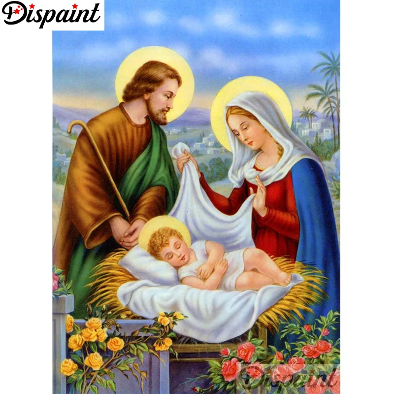 

Dispaint Full Square/Round Drill 5D DIY Diamond Painting "Religious Jesus" Embroidery Cross Stitch 3D Home Decor A11093