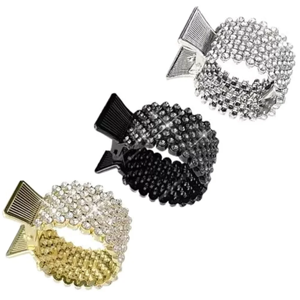 

3Pcs Metal Claw Clips Hair Clamp Holder Rhinestone Decorated for Thick Thin Hair Perfect Party Ceremonies Gifts
