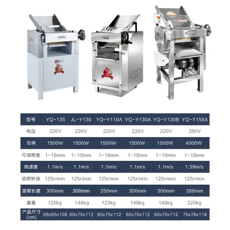 High Speed Pasta Press Automatic Pasta Skin Bun Machine Commercial Low Noise Stainless Steel Kneading Machine