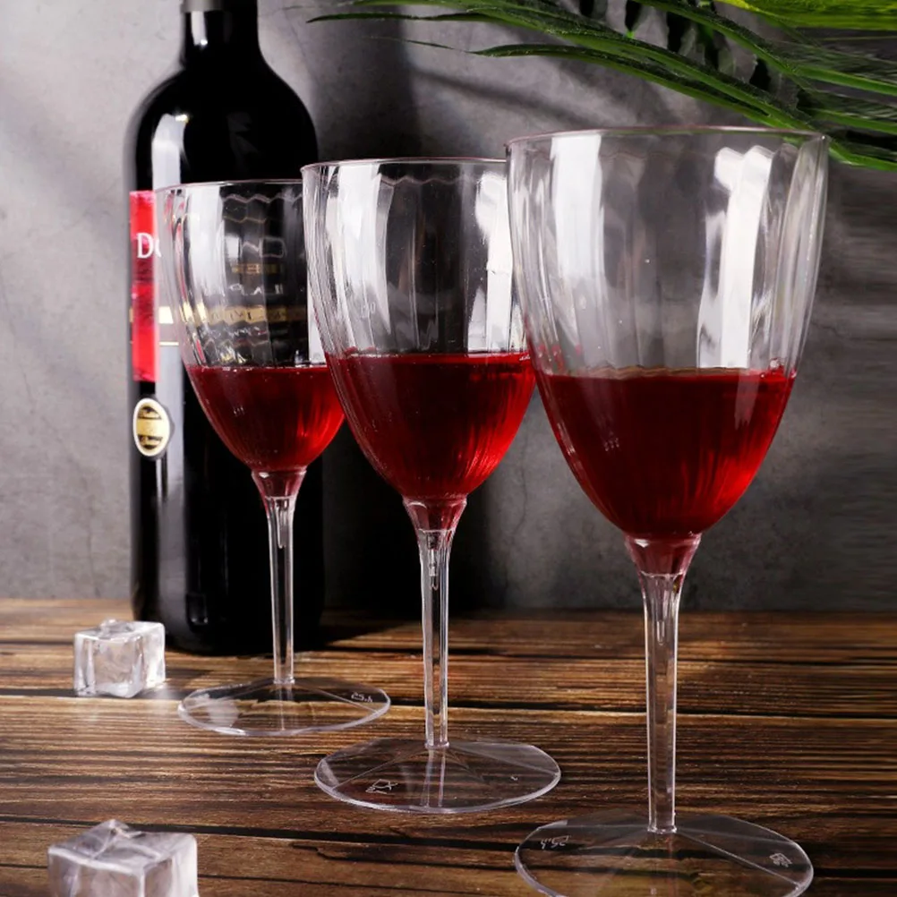 

8 Pcs Disposable Glasses Plastic Transparent Small Drinking Cups for Party Bar Restaurant Wedding Banquet Flutes