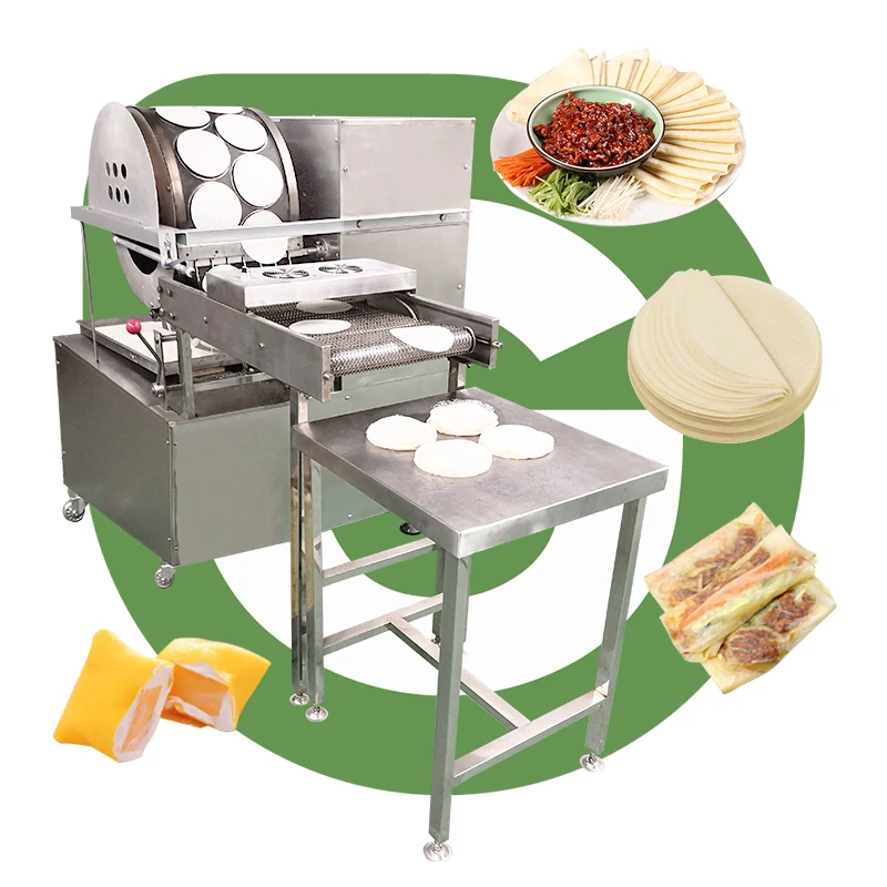 Continuous Automatic Chapati Rolling Injera Crepe Pancake Make Maker Machine