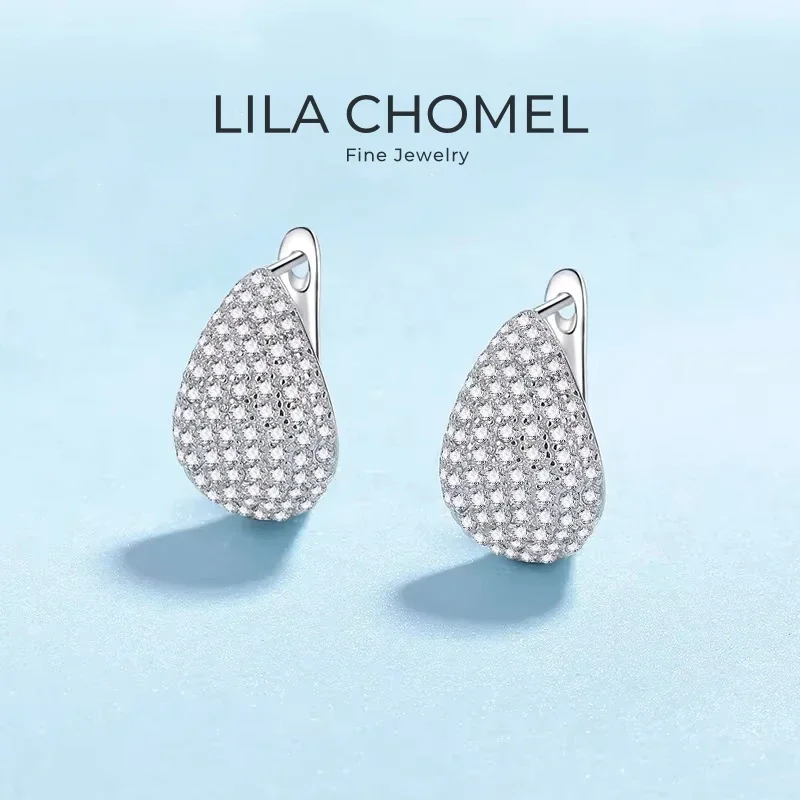 

Girlfriend Birthday Gift PT950 Platinum Drop Earrings Women Wedding Fine Jewelry 1.31CT Moissanite Diamond Lady Valentine's Day