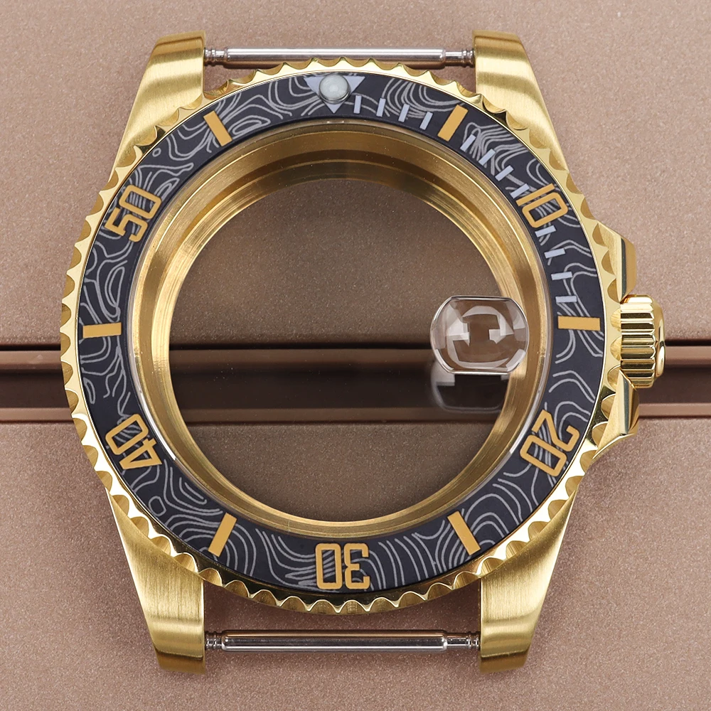 40 مللي متر NH35 ساعة حافظة السيراميك الحافة الياقوت ل SUB GMT يخت NH35 NH36 NH38 NH34 Miyota8215 ETA2824 28.5 مللي متر الطلب 20ATM Seiko Mod #5