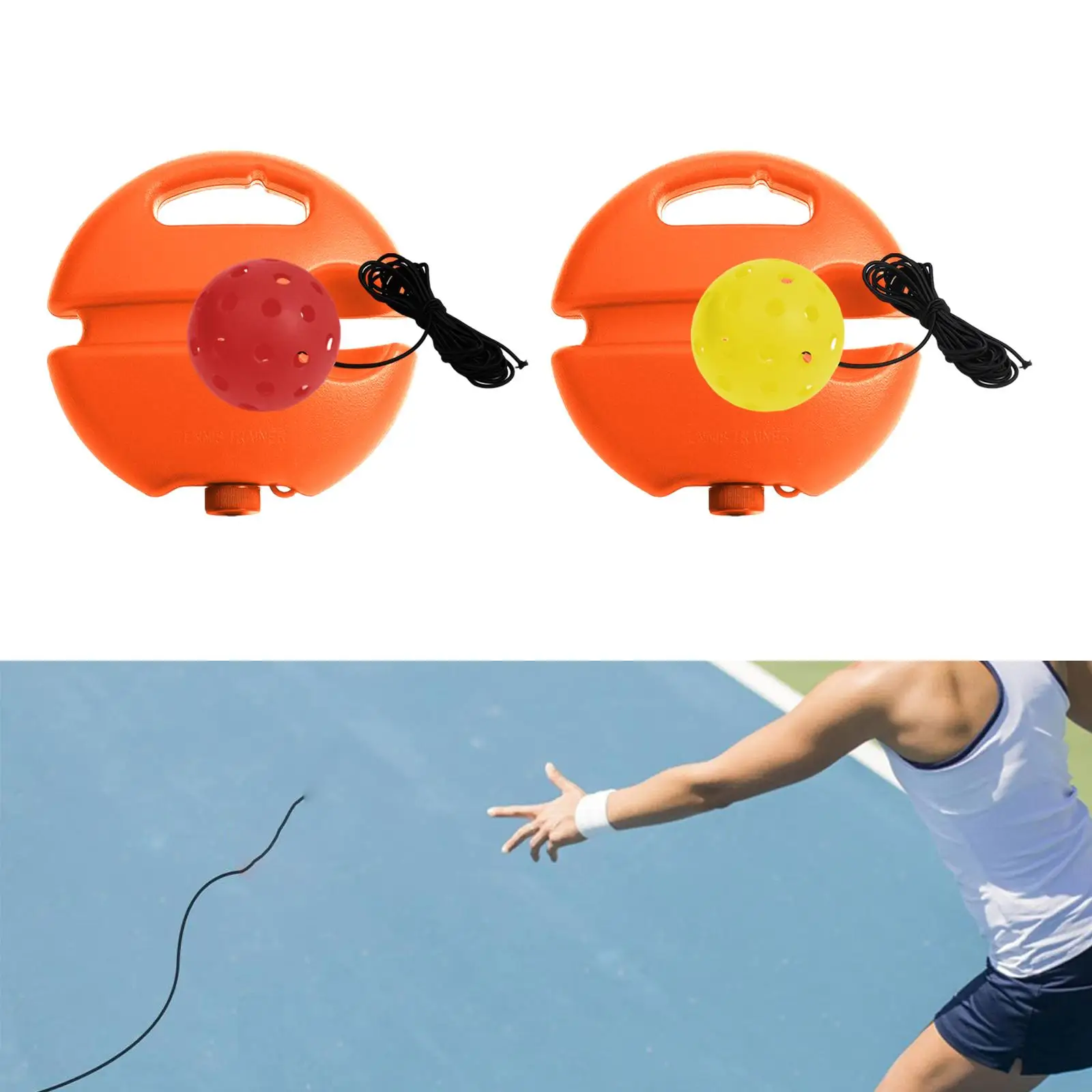 Pickleball Trainer Pickleball Rebounder พร้อม Pickleball Ball Indoor Outdoor