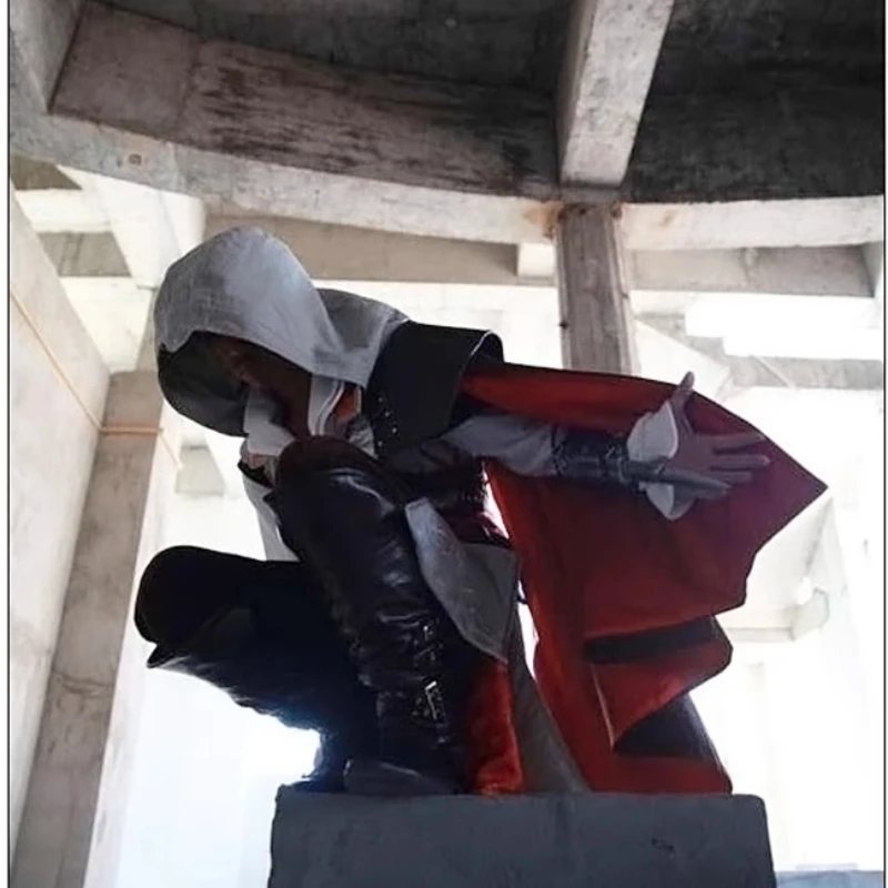 

New Hot Creed Cosplay Costume Ezio Assasin Connor Sweater Pants Coat 16 PCS Set For Man Women Custom Made