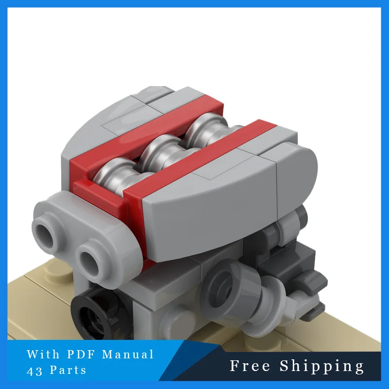 43 PCS MOC Creative Mini Engine Building Blocks Bricks Model Educational DIY Assembly Toys For Children Boys Birthday Gifts Set