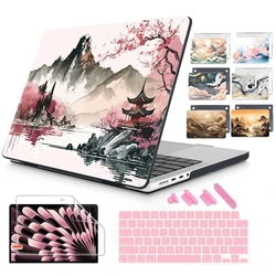 Capa rígida tradicional exclusiva para macbook m4 pro 14 16 m3 2024 m2 air 13 a2681 air 15 a2941 2023 pro 13 polegadas capa a2338 m1 a2337