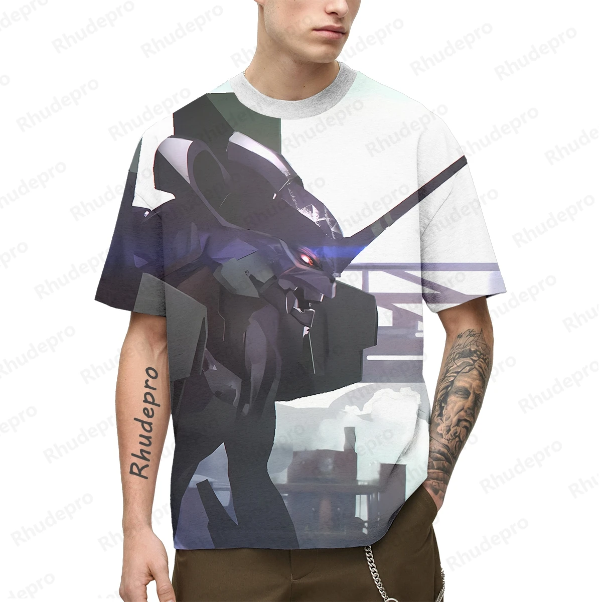 Neon Genesis Evangelion T-shirts Men's Clothing Y2k Tops Streetwear T-shirt Gift Vegeta Oversized Tee Children's 100-5XL Hip Hop