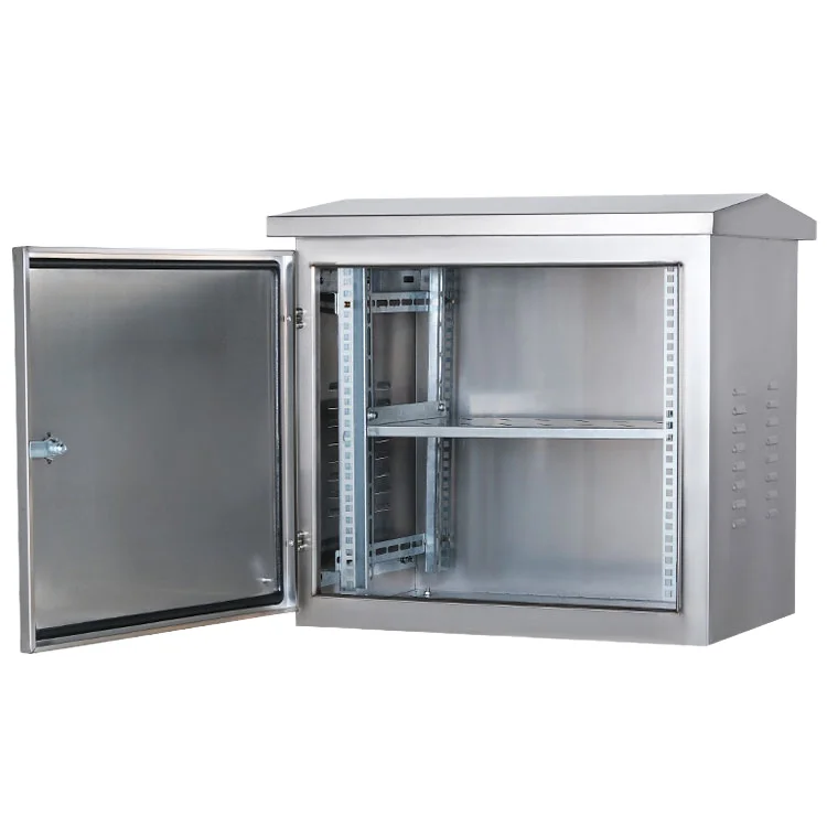 Outdoor Stainless Steel IP65 Distribution Box Network Cabinet Wall Mounted 19 Inch 32U Network Server Rack