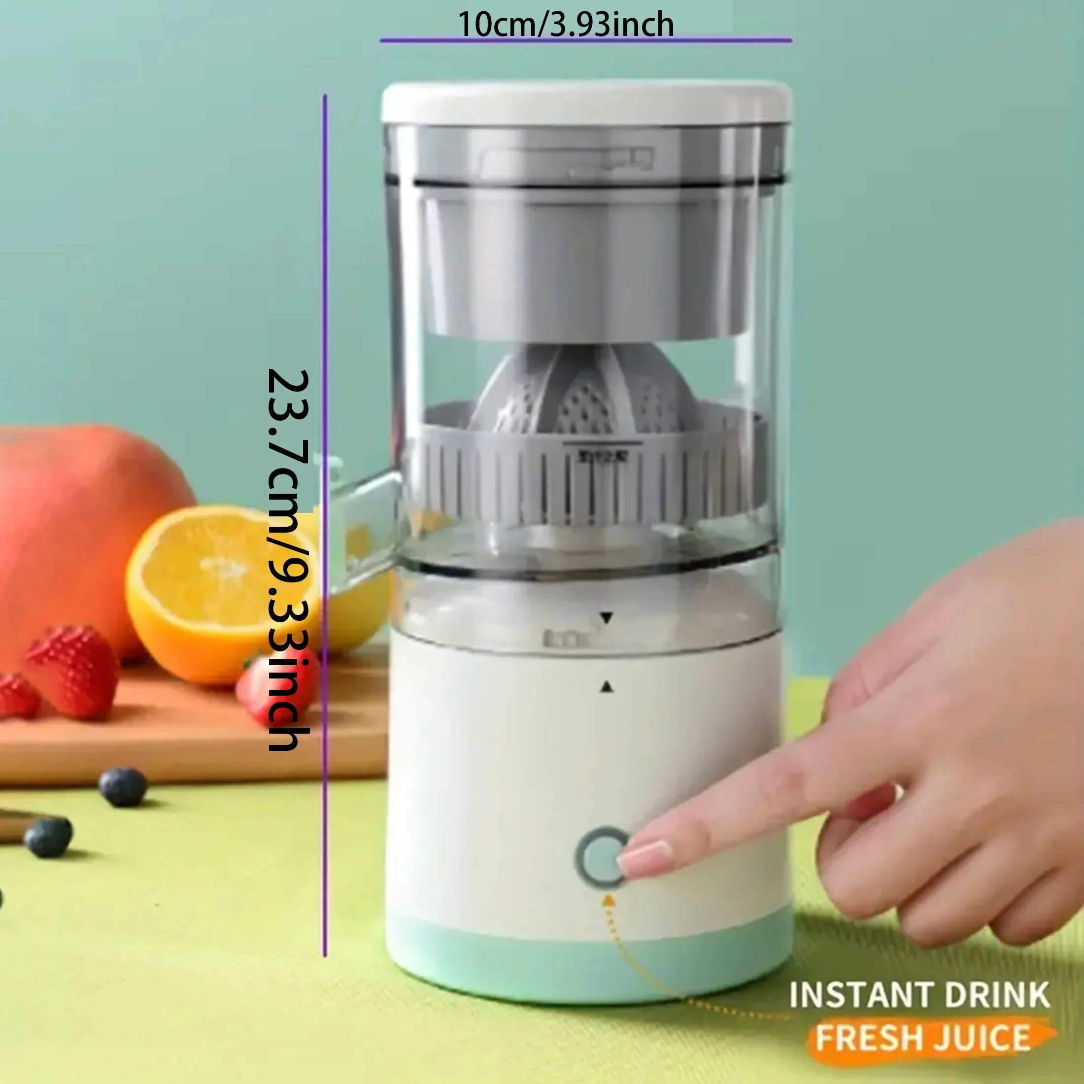 New Portable USB Rechargeable Juicer, Efficiently Separates Pulp for Orange, Lemon, Watermelon, A Must-Have Fresh Juice Tool