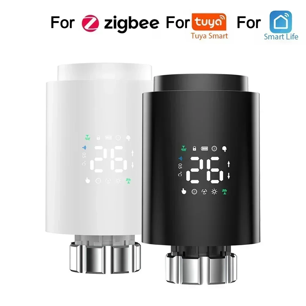 

Умный термостат с клапаном радиатора, программируемый с помощью приложения Tuya для Zigbee, несколько режимов и функция безопасности
