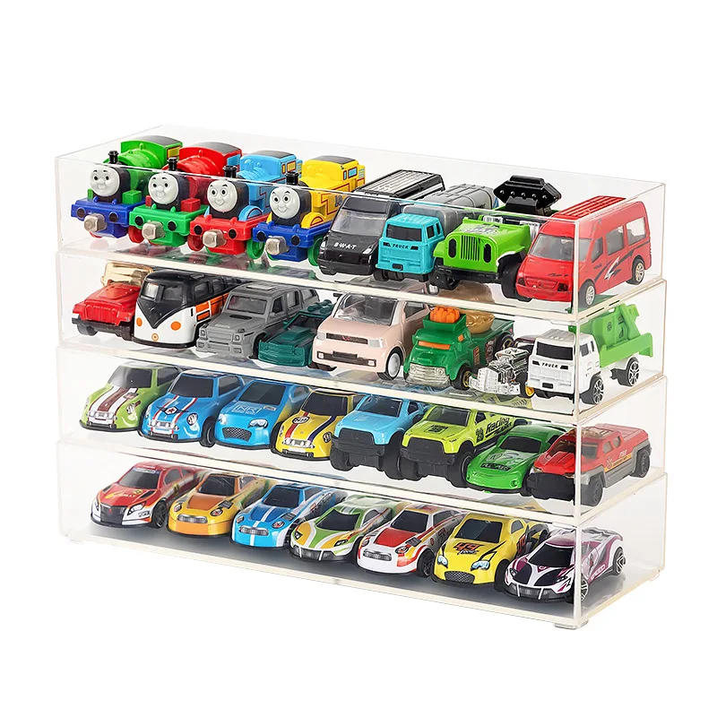 1/64 موقف السيارات عرض حماية عرض حالة الاكريليك نموذج صغير سيارة صندوق تخزين تحصيل سبيكة سيارة لعبة مجسمة عرض موقف #2